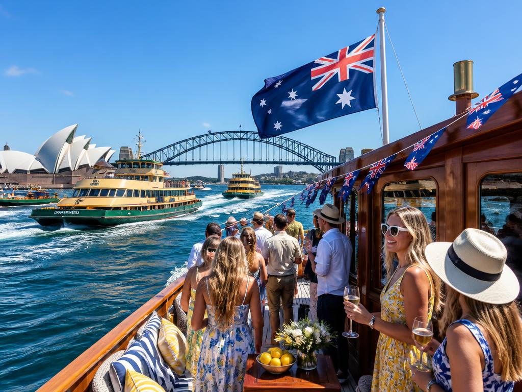 Australia Day cruise on Luna Cruises with Ferrython and the Sydney Harbour Bridge