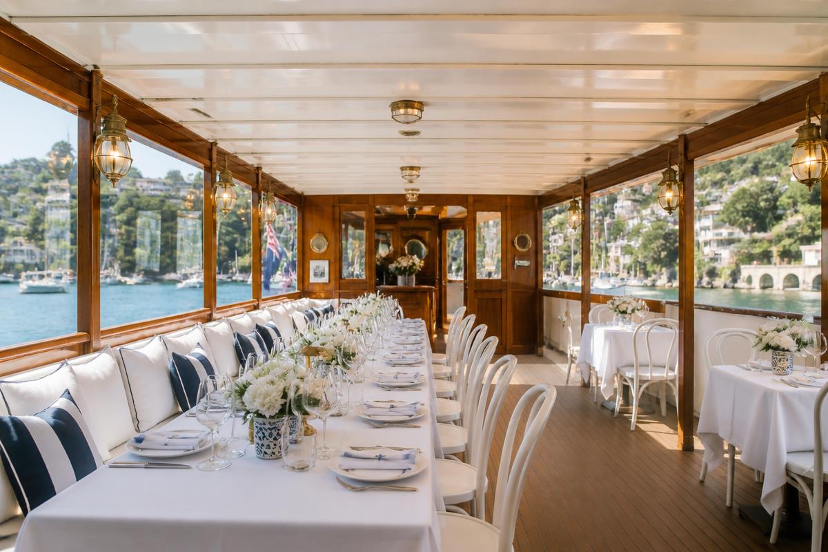 Covered deck aboard Luna Cruises