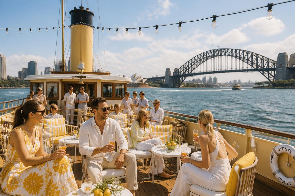 Guests enjoying the open-air rooftop deck on Luna Cruises
