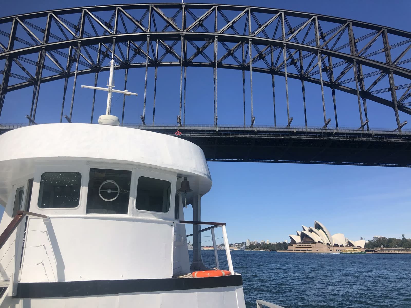 Private charter guests aboard Luna Cruises on Sydney Harbour